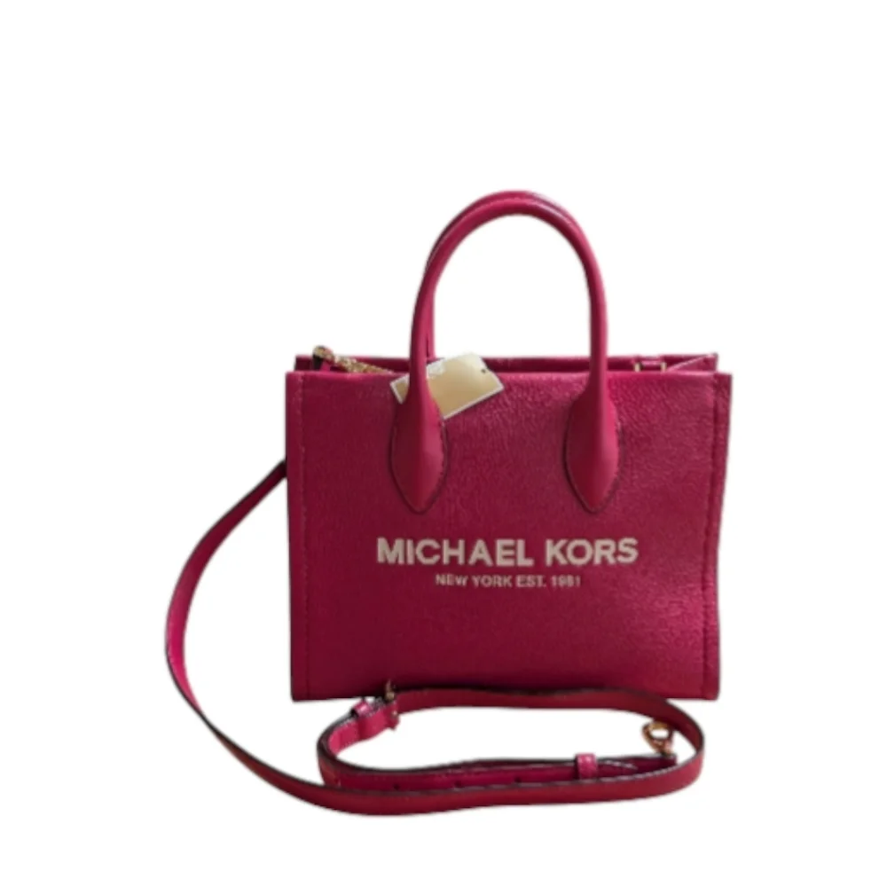NWT Michael Kors Mirella Small Top Zip Shopper Tote Crossbody tote electric Pink